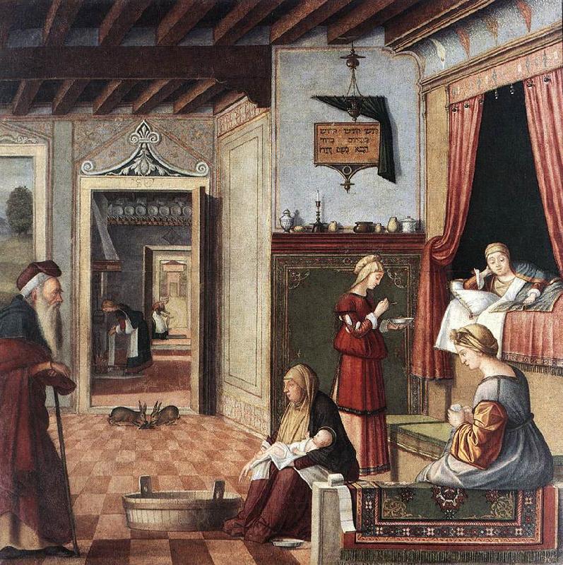 CARPACCIO, Vittore Birth of the Virgin fg Germany oil painting art